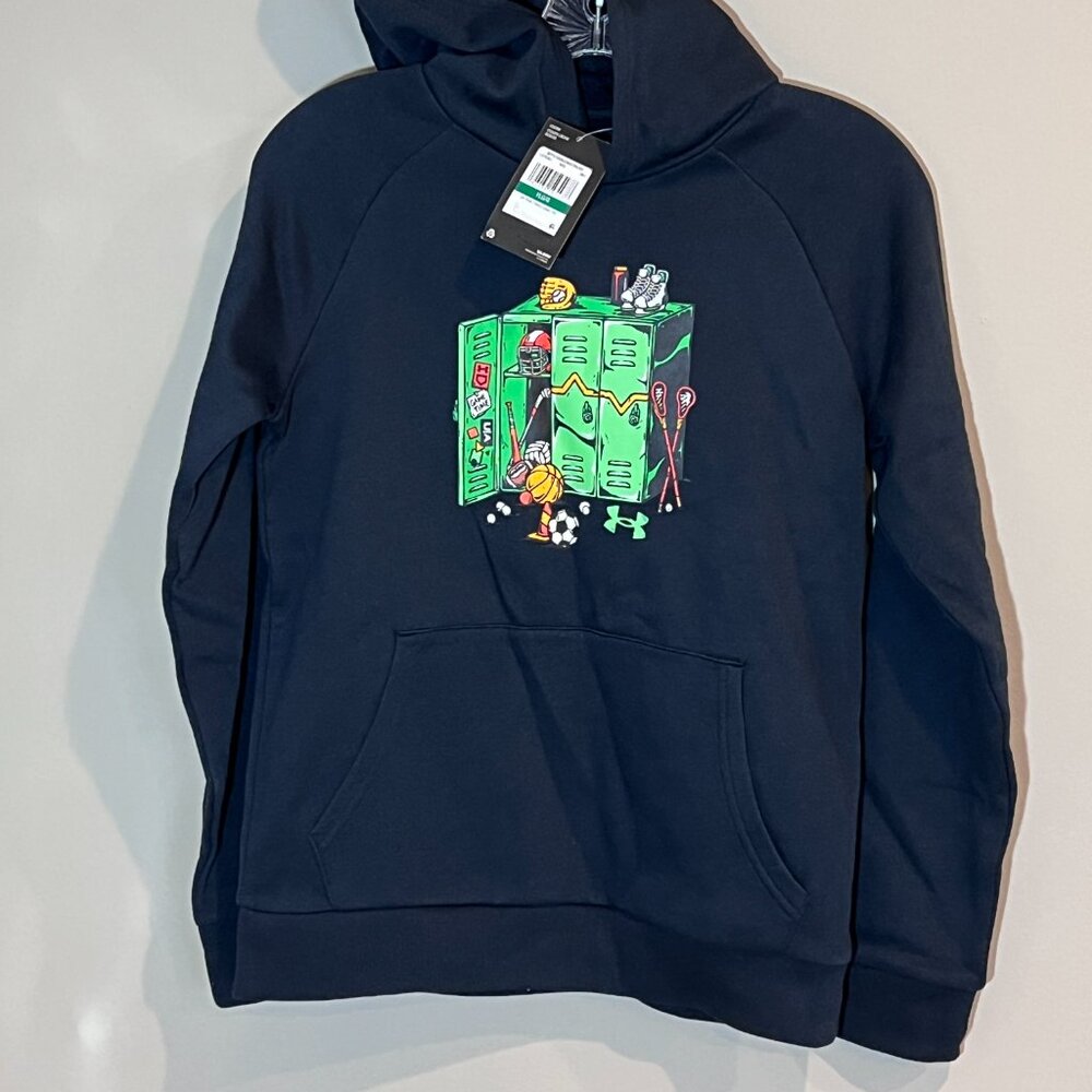 Boys Under Armour  Rival Fleece Sport HD (Black-Onyx White, Youth Large) Hoodie